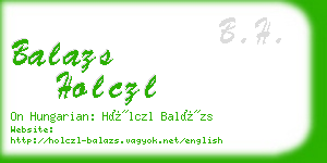 balazs holczl business card